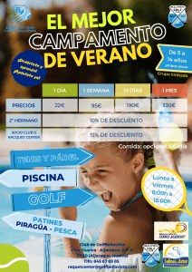 Campamento de verano 2022 Bellavista Huelva Club tarifas