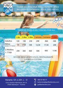 Tarifas piscina Bellavista Huelva Club
