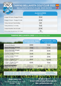 Tarifas Club de golf Bellavista 2023